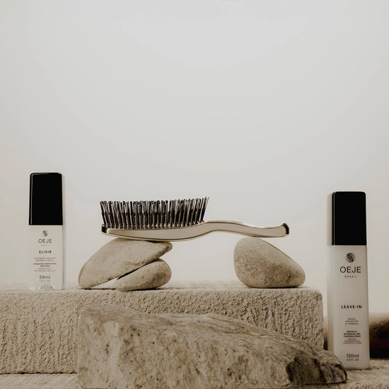 Oeje Brazil Kit Finalização - Leave-in 120ml + Elixir 59ml + Escova Capilar