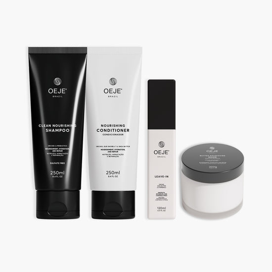 Oeje Brazil Kit Nutrição Completa - Shampoo 250ml + Condicionador 250ml + Leave-in 120ml + Máscara 200g